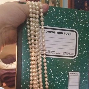 Vintage 4 Foot String of Pearls In a Necklace.
